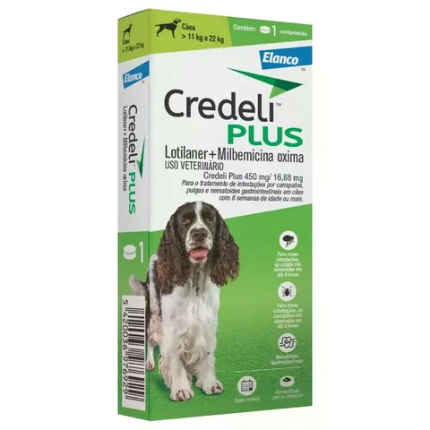 Credeli Plus 450/16,88mg Entre 11 A 22kg Cães Caixa C/1