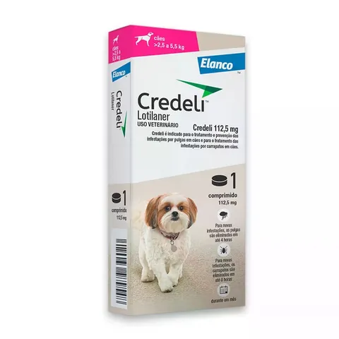 Comprimido Credeli 112,5mg Entre 2,5 E 5,5kg Cães