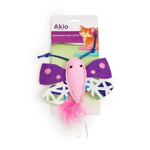 Brinquedo Borboleta de Feltro para Gatos Akio