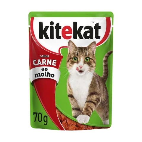 Ração Para Gatos Adultos Sabor Carne Kitekat 70g