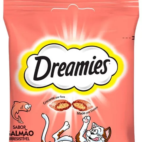 Petisco Para Gatos Adultos Sabor Salmão Irresistível Dreamies 40g