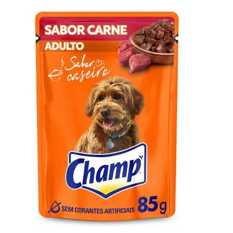 Sachê Para Cães Adultos Sabor Carne Champ 85g