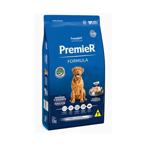 Ração Para Cães Adultos Raças Grandes Premier Fórmula Frango 15kg