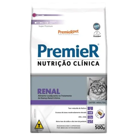Ração Para Gatos Adultos Premier Nutrição Clínica Renal 500g