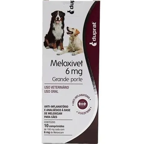 Anti-Inflamatório Duprat Meloxivet 6 Mg Duprat com 10 Comprimidos