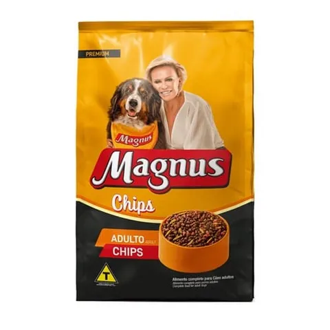 Ração Para Cães Adultos Sabor Carne e Frango Chips Magnus 20kg