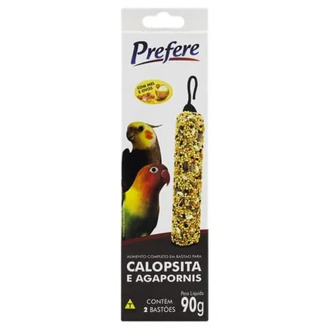 Alimento para Pássaros Calopsita e Agapornis Prefere Caixa 90g com 2 Unidades
