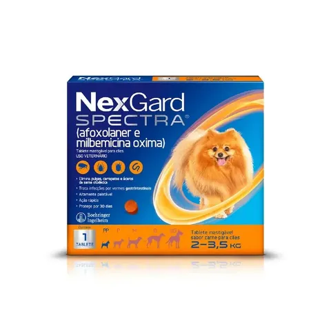 Nexgard Spectra Cães de 2-3,5kg Pp 1 Tablete