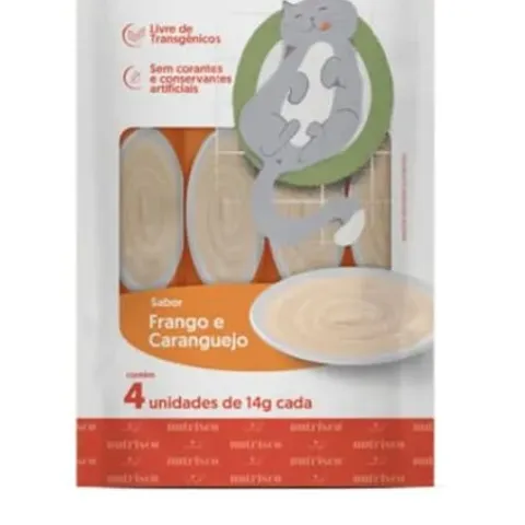 Snack Cremoso Nutrisco Gatos Frango e Caranguejo 56g
