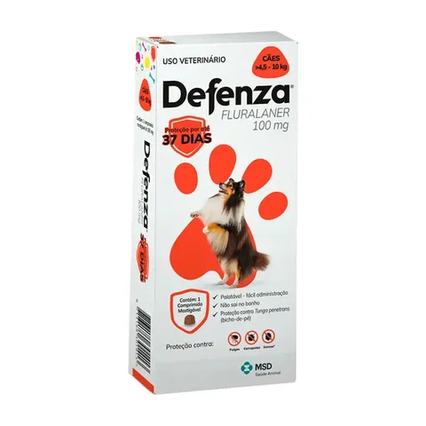 Defenza 100mg Para Cães de 4,5kg A 10kg Msd